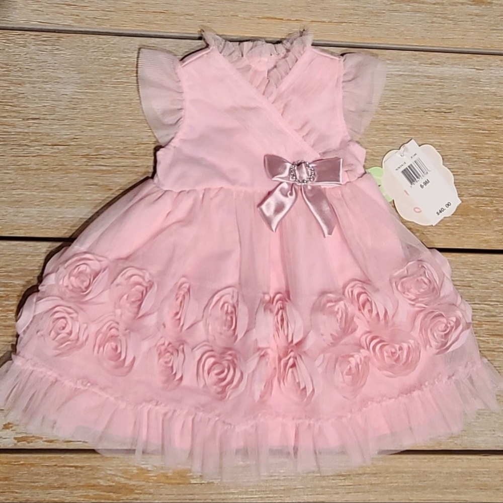 Nannette Baby Pink Ruffled Dress